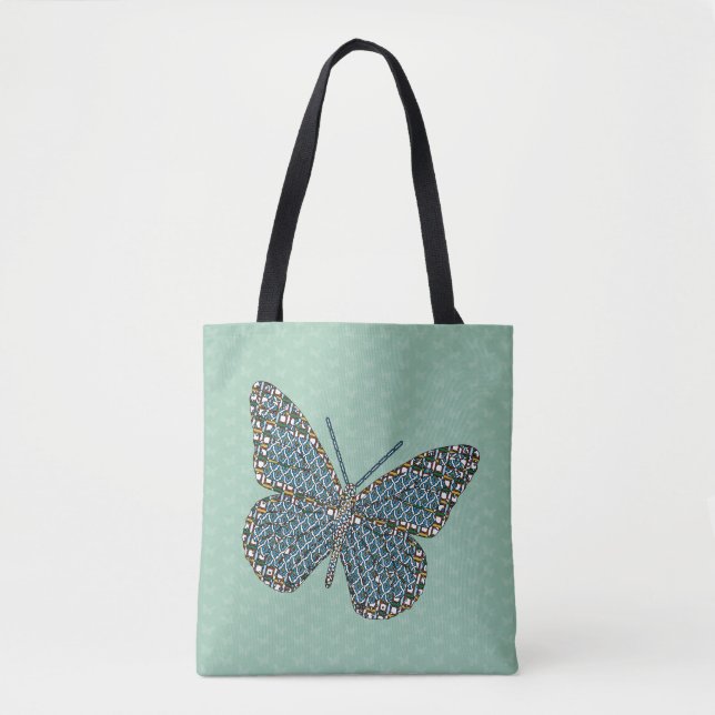 Bolsa Tote Bandeja Monarca Marroquina All-Over-Impressão (Frente)