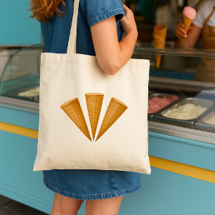 Bolsa Tote Bandeja Tote de três Sorvetes Cones