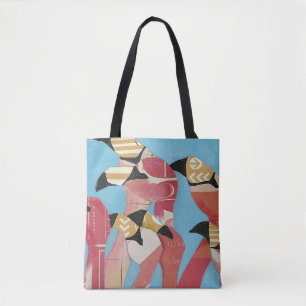 Bolsa Tote Bando de Flamingos
