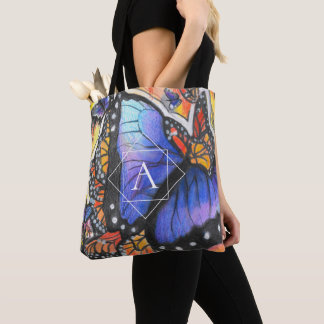Bolsa Tote Banheira de Arte Pop de Monograma Colorida