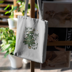 Bolsa Tote Banheira de Árvore de Natal Engraçado