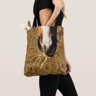 Bolsa Tote Banheira de Impressão de alimentação de cavalos