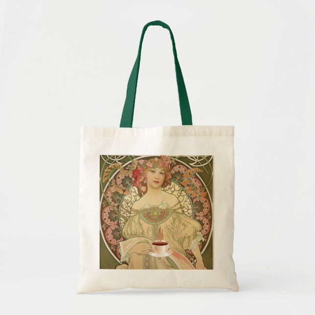 Bolsa Tote Banheira de Poster de Café Vintage (Frente)