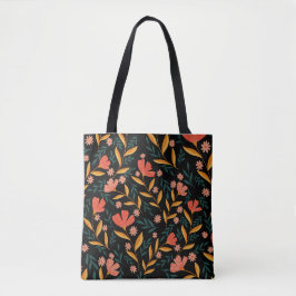 Bolsa Tote Banheira de Retração Floral Elegante