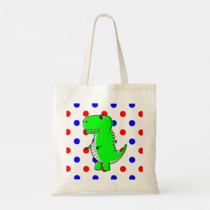 Bolsa Tote Banheira de Topete Vermelho Dinossauro Verde Bolin