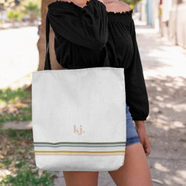 Bolsa Tote Banheira de Toques Monogramas Retro Chic