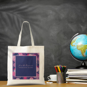 Bolsa Tote Banheira de Tote do Professor com Padrão de Abstra