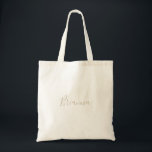 Bolsa Tote Banheira de Tote Minimalista Dourada e Simples<br><div class="desc">Esta mala de uma madrinha minimalista de ouro é o presente perfeito para apresentar suas madrinhas e madrinha de casamento para um casamento moderno. O design simples e elegante apresenta a tipografia clássica e de rico em ouro.</div>