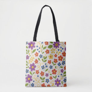 Bolsa Tote Banheira Floral Colorida