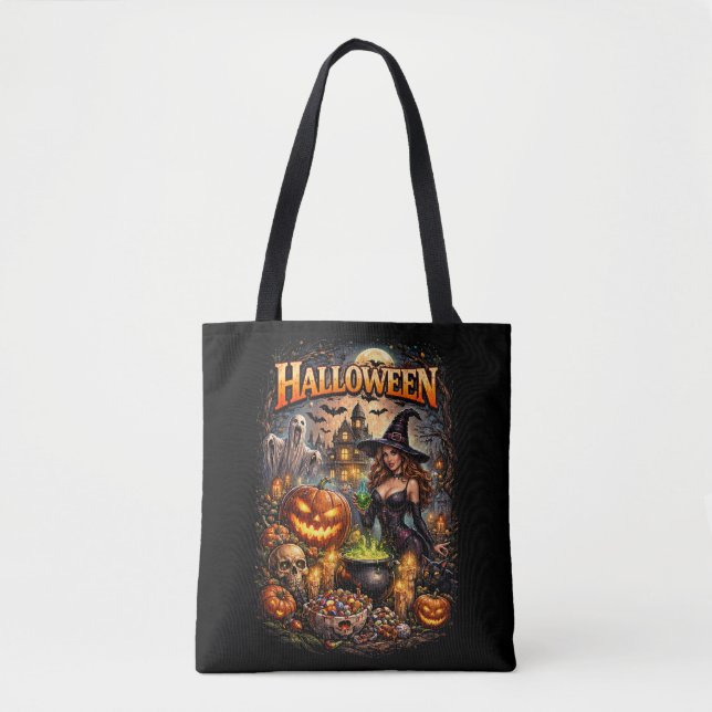 Bolsa Tote Banquete Noturno das Bruxas (Frente)