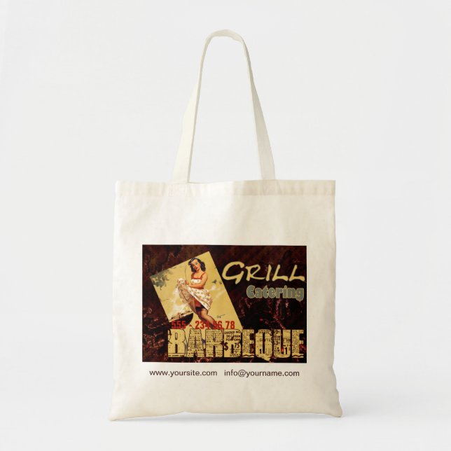 Bolsa Tote Barbeque - Bandeja impressa (Frente)