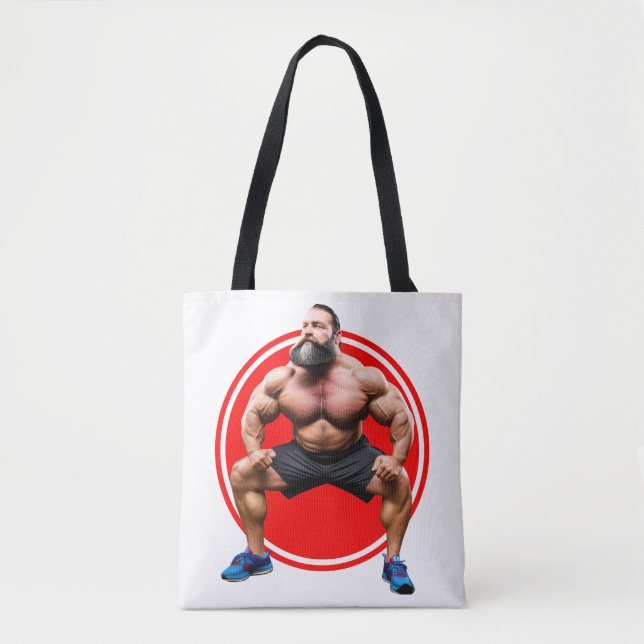 Bolsa Tote Barbudo Musculoso (Frente)