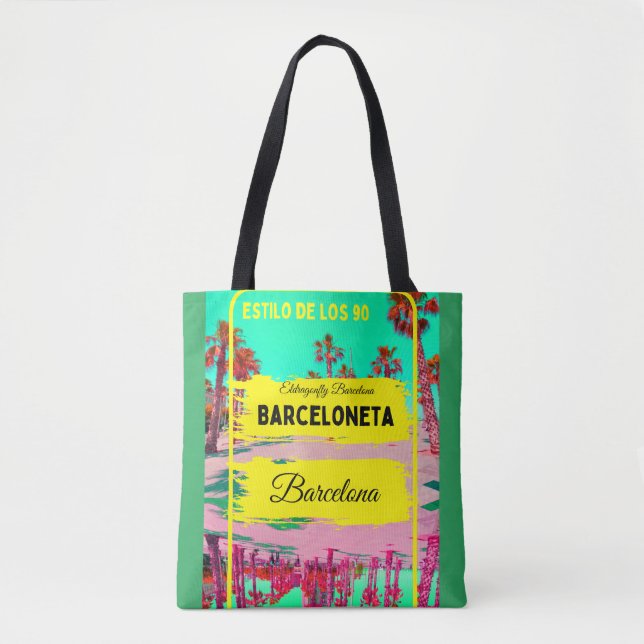 Bolsa Tote Barceloneta, design de Barcelona (Frente)