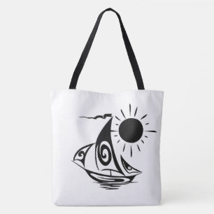 Bolsa Tote Barco à Vela Caprichoso Dia Preguiçoso