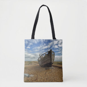 Bolsa Tote Barco de pesca de madeira abandonado   Dungeness