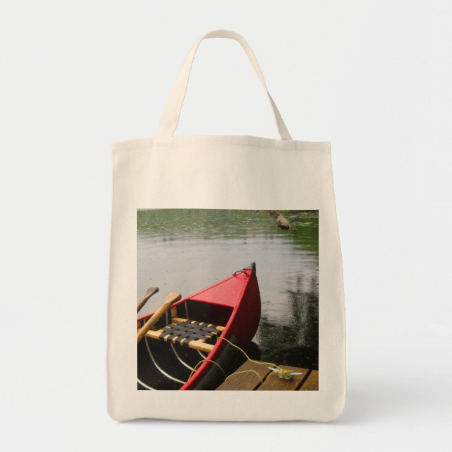 Bolsa Tote Barco do vermelho da canoa (Frente)