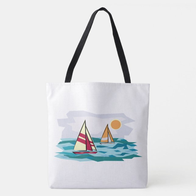 Bolsa Tote Barcos à vela (Frente)