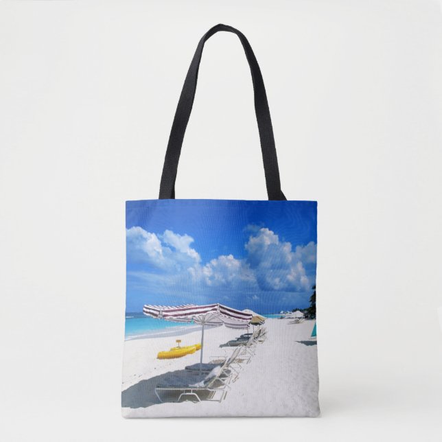 Bolsa Tote Barcos e cadeiras de praia (Frente)