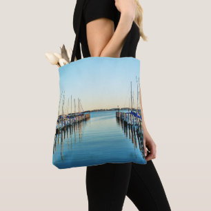 Bolsa Tote Barcos na Marina por Shirley Taylor