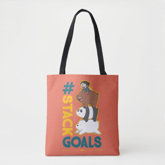 Bolsa Tote Bare Bears and Chloe - #StackMetas (Frente)
