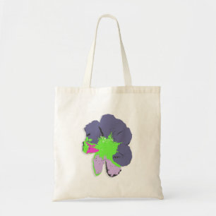 Bolsa Tote Barra de Cores/ Flor PopArt