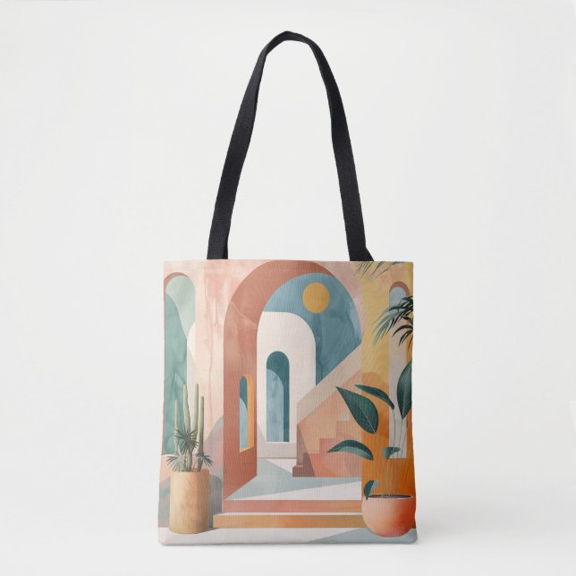 Bolsa Tote Barra de ferramentas da arquitetura de Abstrato mo (Frente)