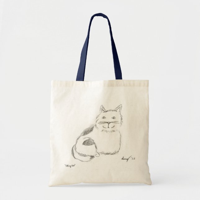 Bolsa Tote Barra de ferramentas de desenho do gatinho (Frente)