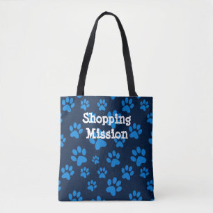 Bolsa Tote Barra de ferramentas de impressão de tela azul