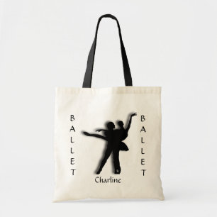Bolsa Tote Barra de ferramentas de silhueta de Balé personal