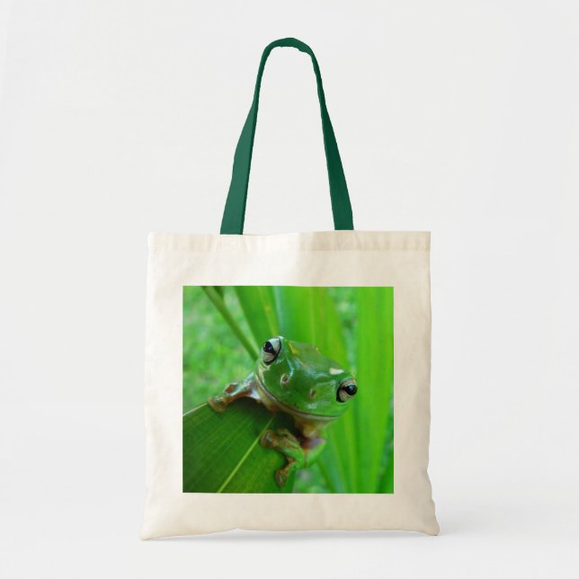 Bolsa Tote Barra de ferramentas do Sapo de árvore verde (Frente)