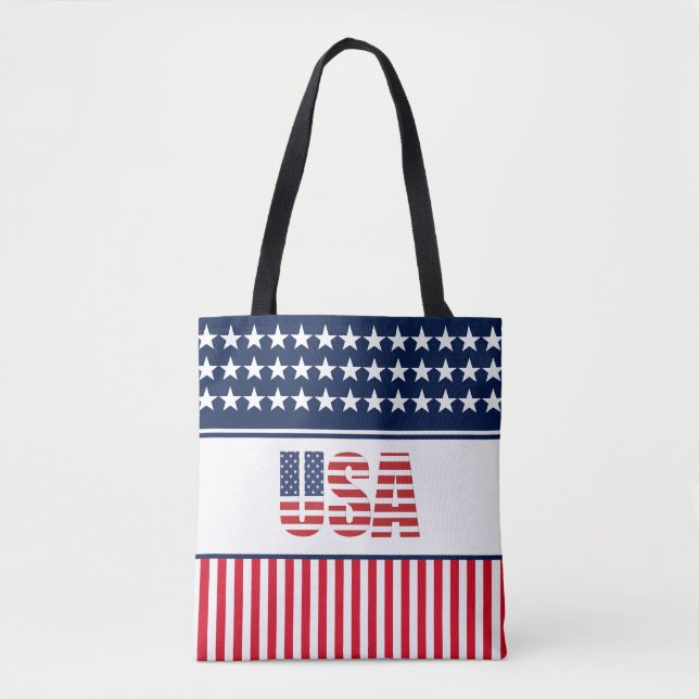 Bolsa Tote Barra de Ferramentas Estrelas e Stripes (Frente)
