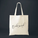 Bolsa Tote Barra de Ferramentas Personalizada do Script Chic<br><div class="desc">Uma mochila moderna de damas de honra. Escrito doce com nome personalizado tanto na frente como no verso. O dom perfeito da dama de honra. Desenhado por Kimberly Brett.</div>