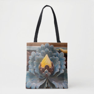 Bolsa Tote Barra de Toques do Flor do Lotus