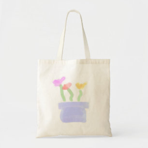 Bolsa Tote Barra de Totas de Orçamento de Flores de Cores de 