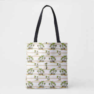 Bolsa Tote Barraca e palmas tropicais