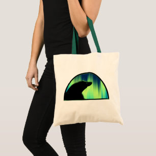 Bolsa Tote Barras de Arte Tribal Sacos de Norte Luzes de Urso