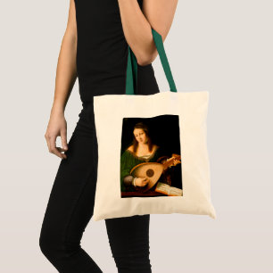 Bolsa Tote Bartolomeo Veneto Lady Playing Lute Portrait Art