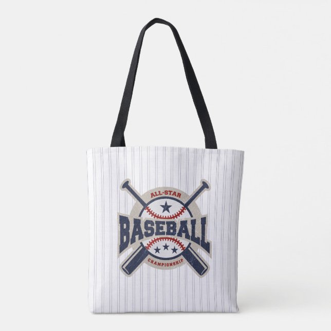 Bolsa Tote Baseball All Star Team Festa de aniversário (Verso)
