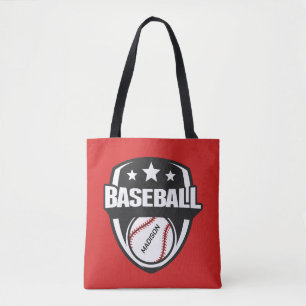 Bolsa Tote Baseball de cores e nome personalizado