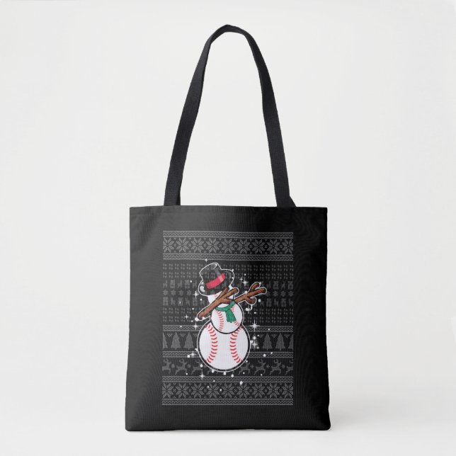 Bolsa Tote Baseball de Natal (Frente)