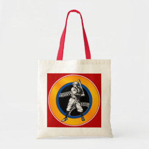 Bolsa Tote Baseball:Saco de Tote Vintage