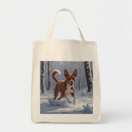 Bolsa Tote Basenji Elegant Grocery Tote Bag