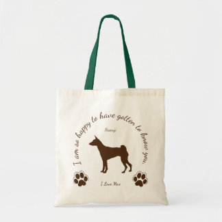 Bolsa Tote Basenji Saco Original para você e seu cachorro ト E