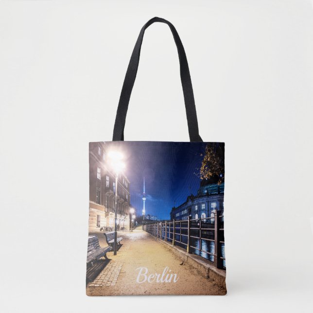 Bolsa Tote Bases perto do rio Spree, em Berlim, Alemanha (Frente)