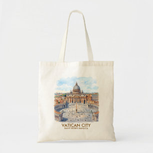 Bolsa Tote Basílica de São Pedro personalizada Cidade do Vati