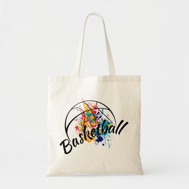 Bolsa Tote Basquete de Aquarela (Frente)