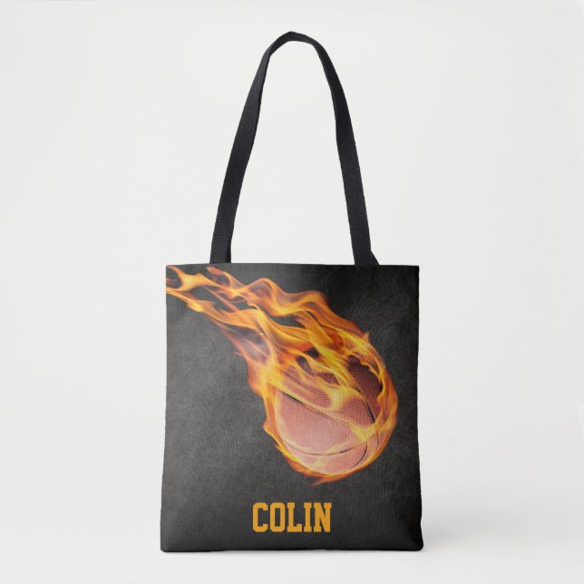 Bolsa Tote Basquete de Fiery Personalizado (Frente)