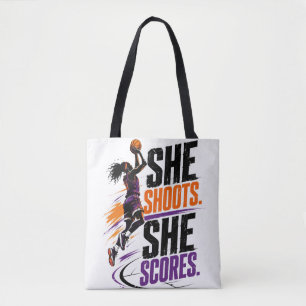 Bolsa Tote Basquete Feminino Ela Arremessa Ela Marca