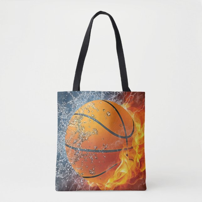 Bolsa Tote Basquete flamejante (Frente)