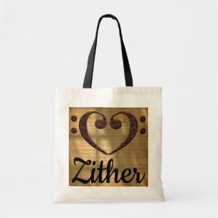 Bolsa Tote Bass Clef Heart Zor Duplo